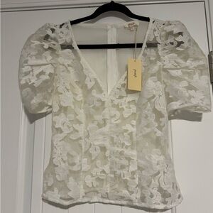 Elegant Cream Lace Top